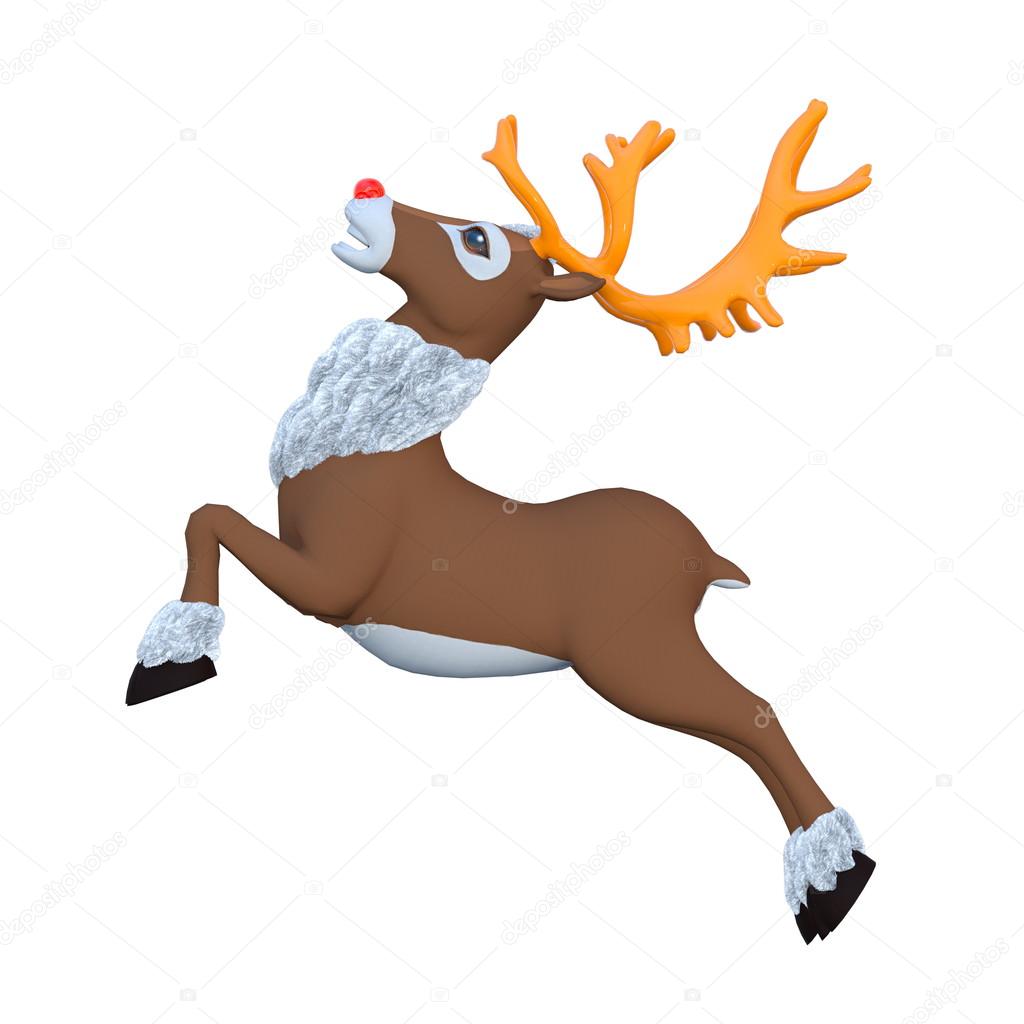 3D illustration of reindeer　